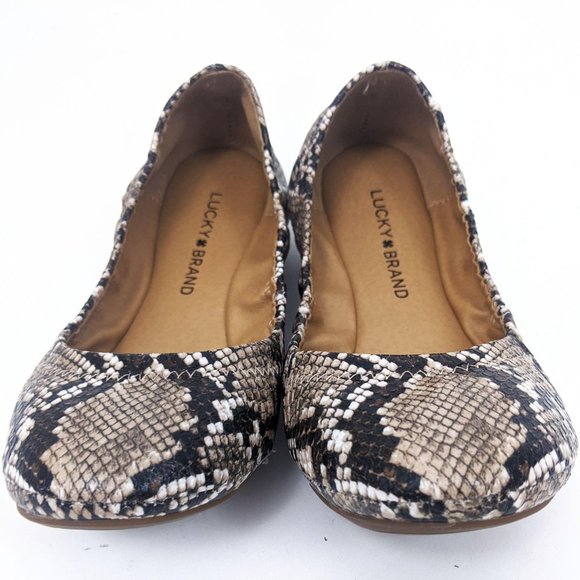 Lucky Brand Erin Snakeskin Ballet Flats 7.5 - Picture 3 of 8